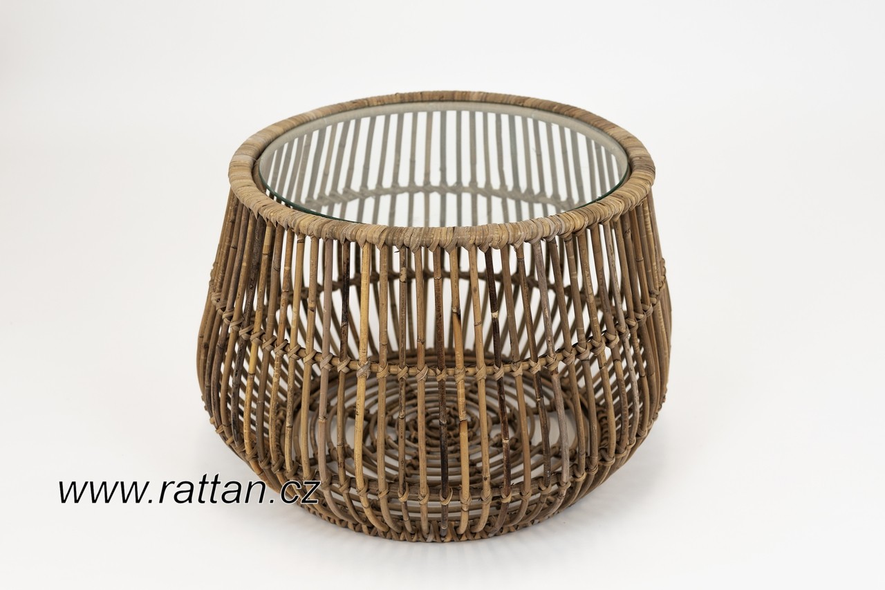 Ratanový stolek JAWIT BIG kubu grey