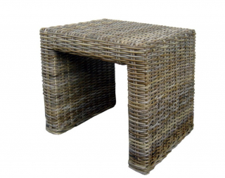 Ratanový stolek PANDORA kubu grey 40x46cm